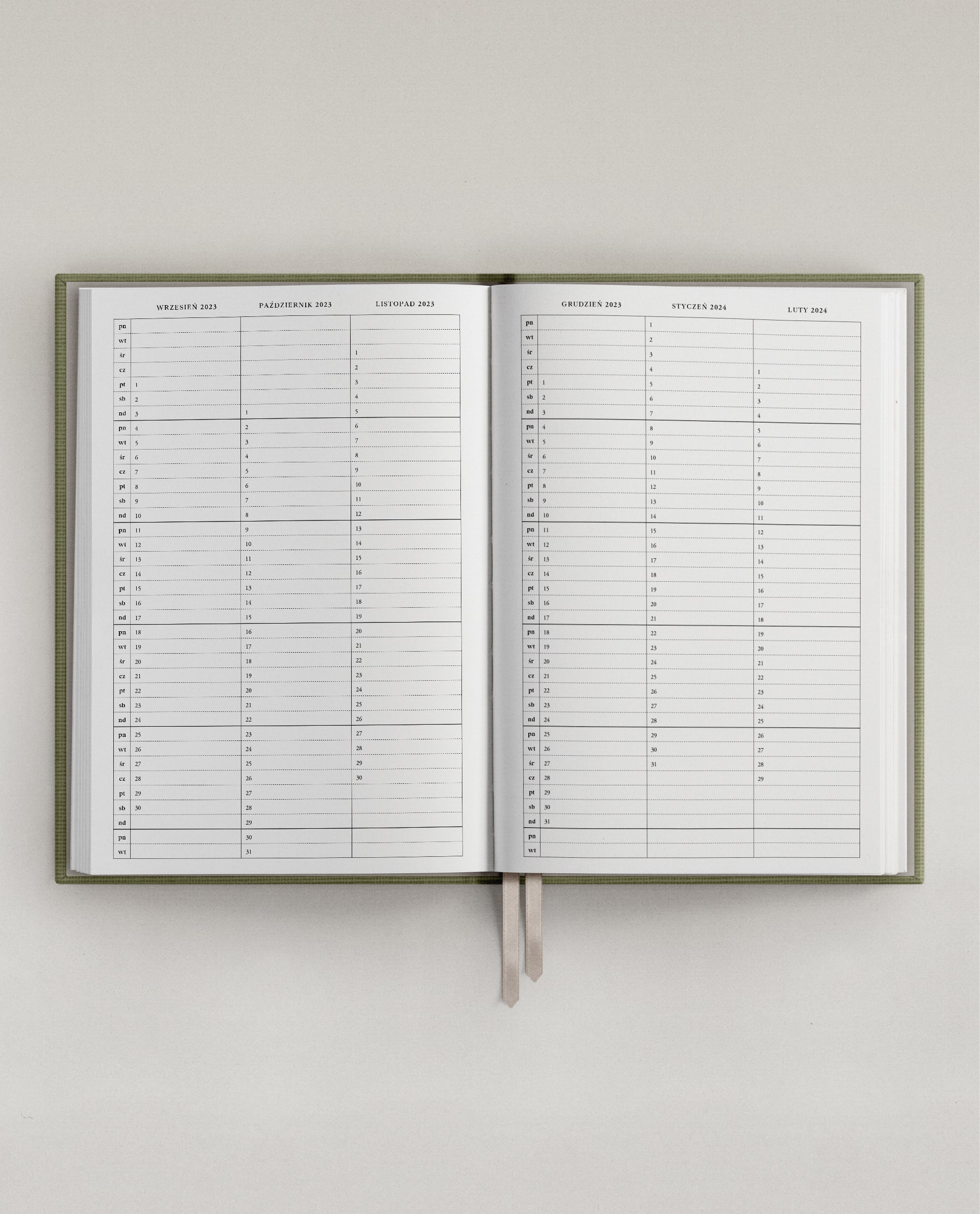Academic Planner 23/24 Daily Matcha Green