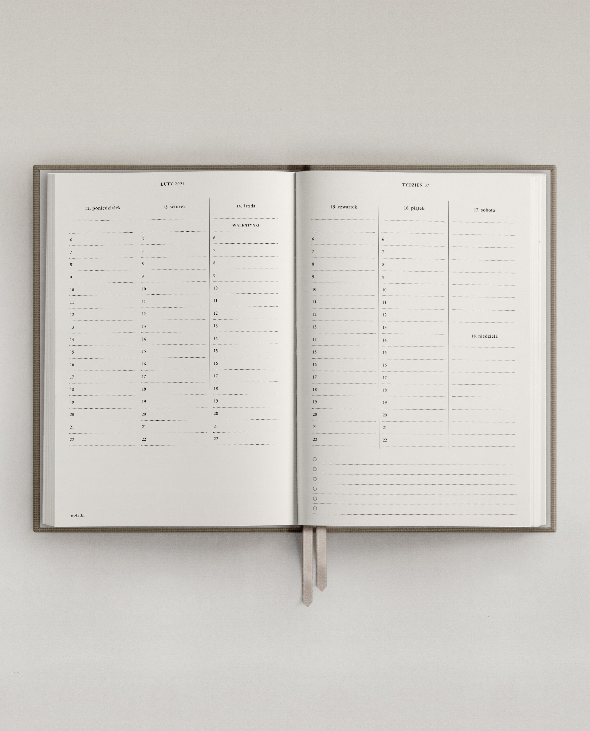 Planner PRO 2024 Tygodniowy Deep Taupe