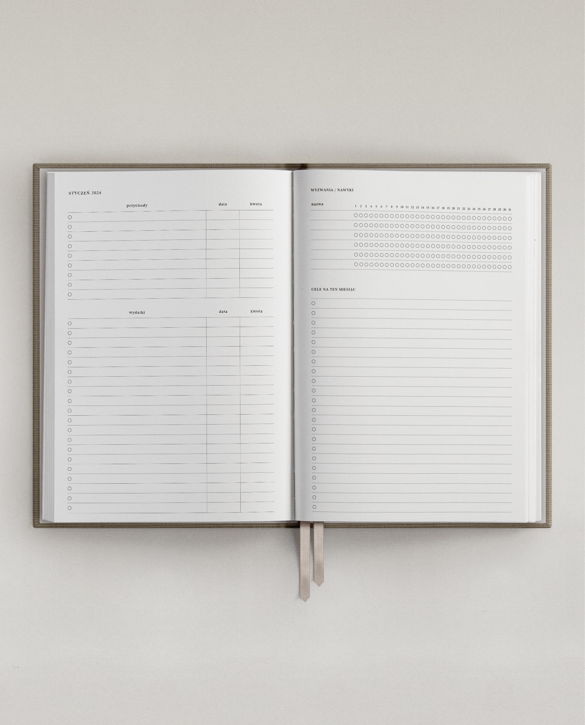 2024 Daily Planner Deep Taupe