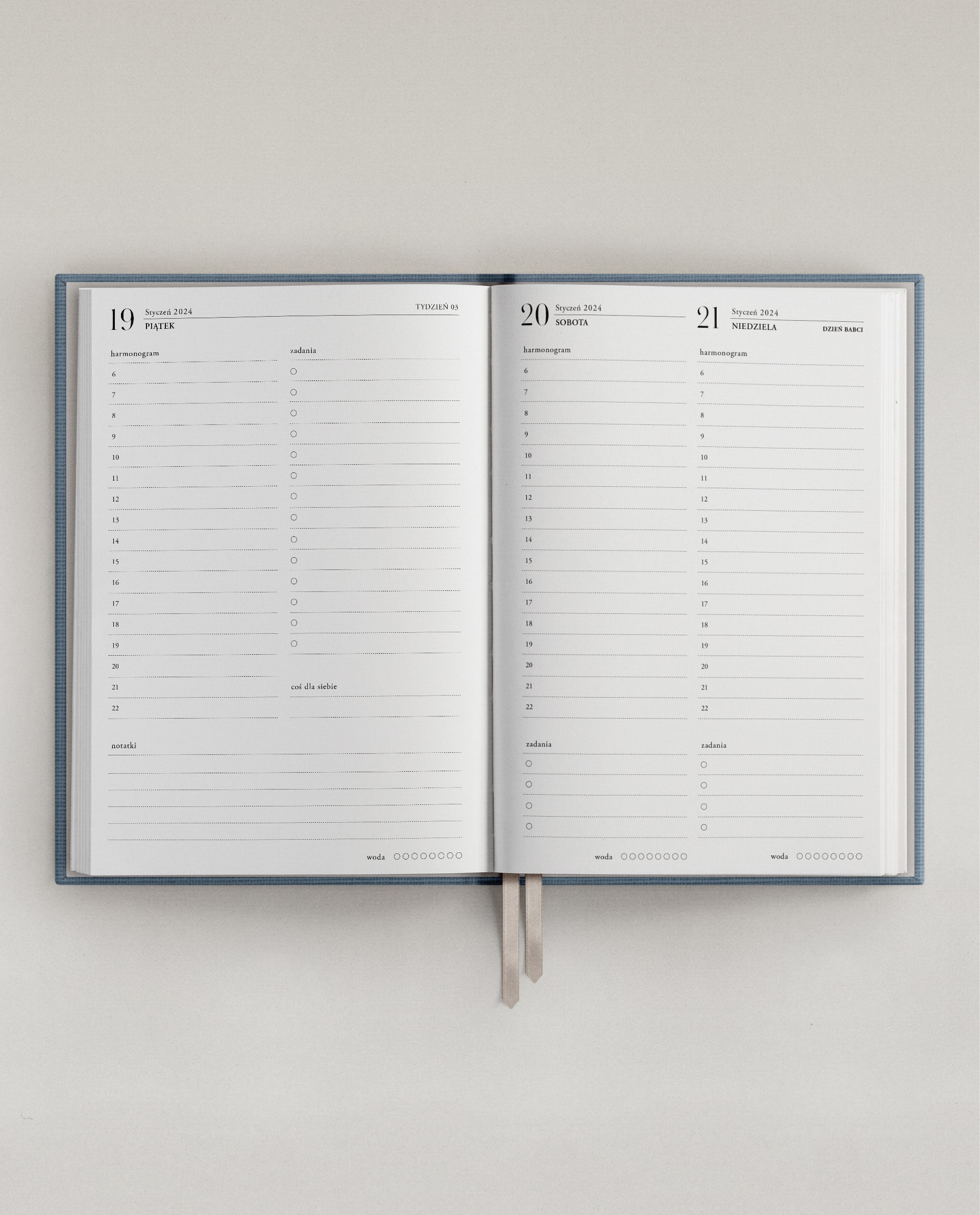 2024 Daily Planner Riviera Blue