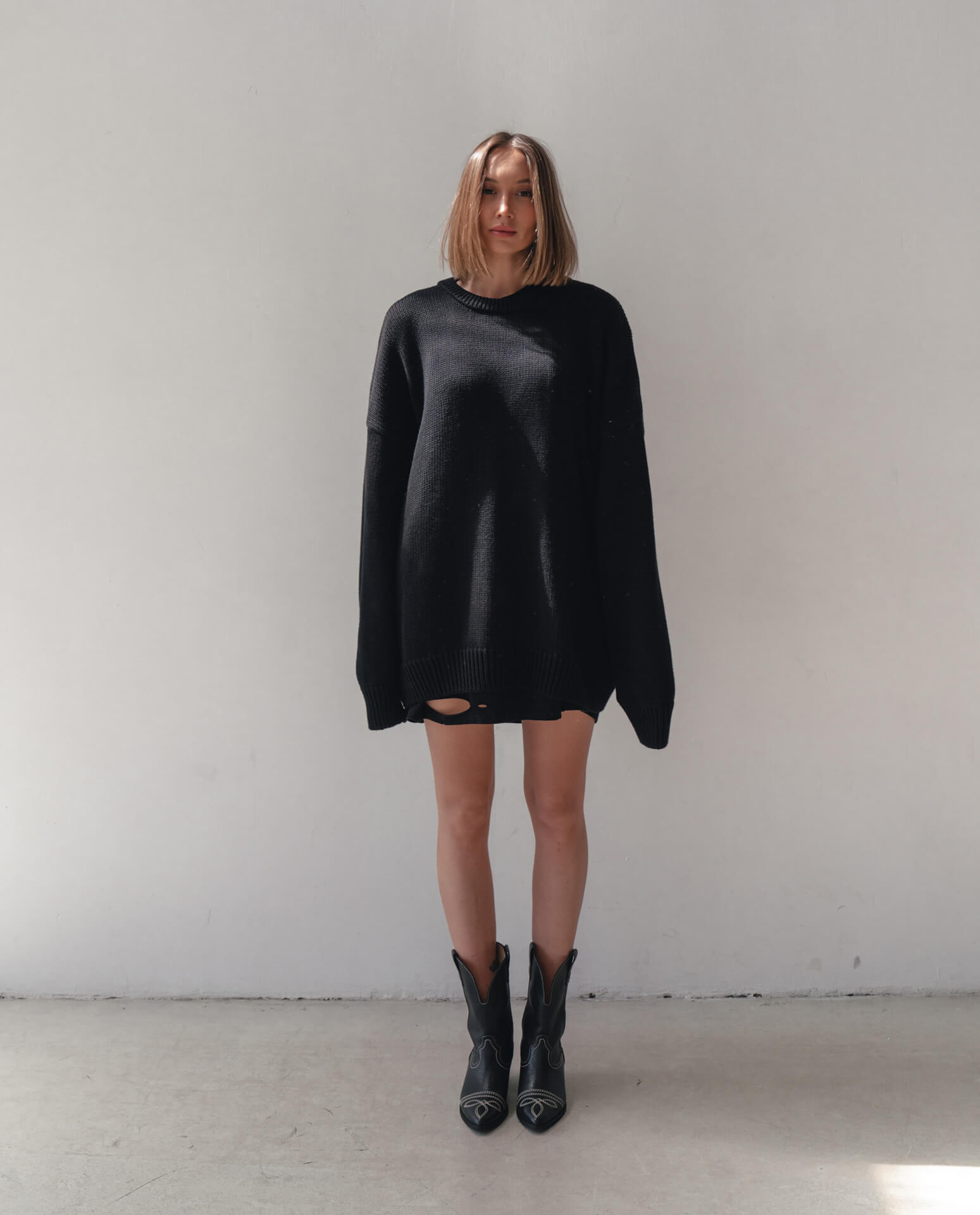 Sweter oversize Piarte Black